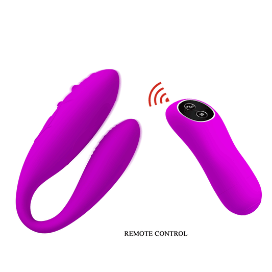 Classic C-Shaped Couple Vibrator – Dual Motors, 30 Vibration Modes, Rechargeable & Waterproof