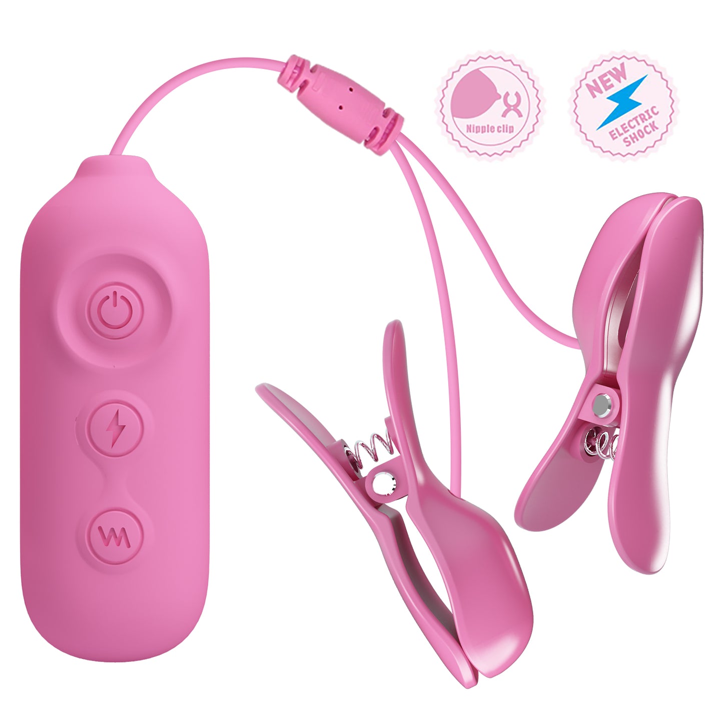 Adjustable Vibrating Nipple Clamps with Electro Stimulation – Intense Pleasure & Multi-Speed Vibes
