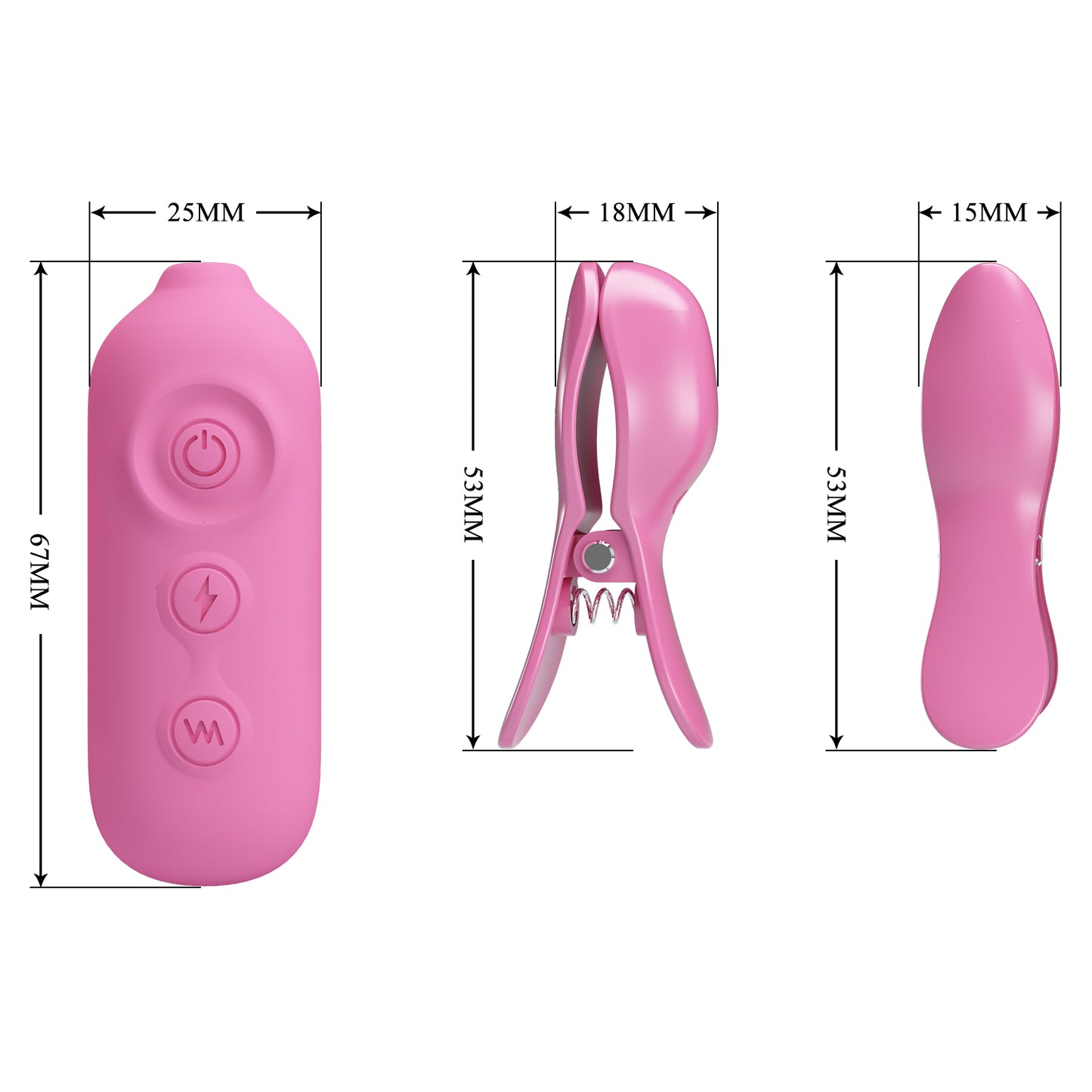 Adjustable Vibrating Nipple Clamps with Electro Stimulation – Intense Pleasure & Multi-Speed Vibes