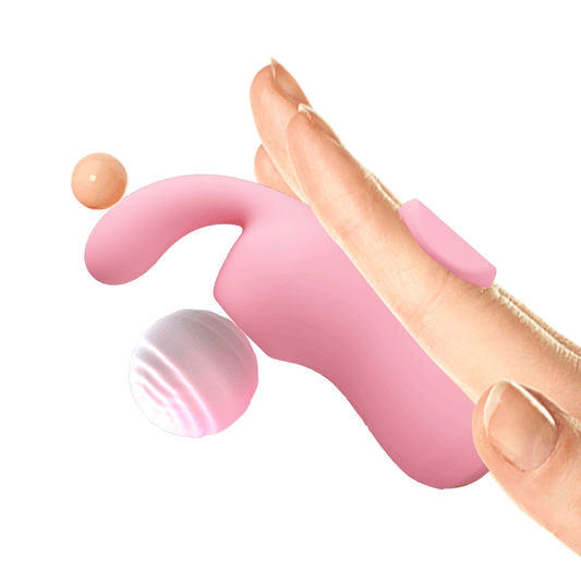 Dual-Stimulation Finger Vibrator | 10 Vibration + 10 Tapping Modes