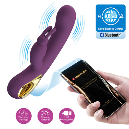 Dual-Motor Rabbit Vibrator with 12 Vibration Modes – App-Controlled Clitoral & G-Spot Massager for Explosive Pleasure