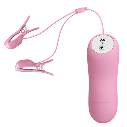 Adjustable Vibrating Nipple Clamps – 7 Vibration Modes & 3-Level Electro Stimulation for Intense Pleasure