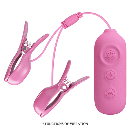 Adjustable Vibrating Nipple Clamps with Electro Stimulation – Intense Pleasure & Multi-Speed Vibes