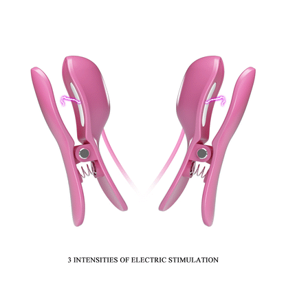 Adjustable Vibrating Nipple Clamps with Electro Stimulation – Intense Pleasure & Multi-Speed Vibes