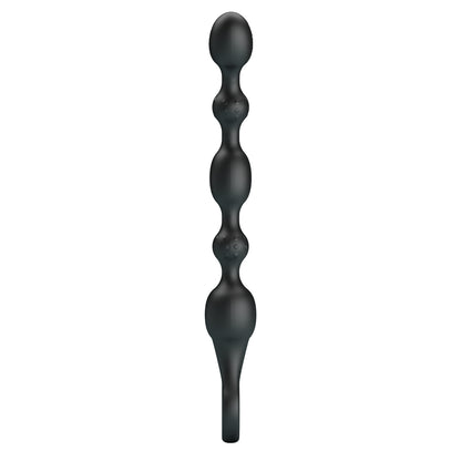 10-Mode Beaded Anal Vibrator – USB Rechargeable Silicone Butt Plug for P-Spot or G-Spot Stimulation