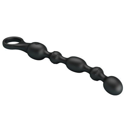 10-Mode Beaded Anal Vibrator – USB Rechargeable Silicone Butt Plug for P-Spot or G-Spot Stimulation