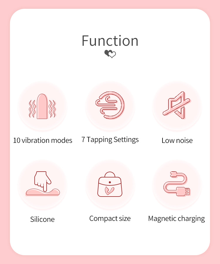 Clitoral Stimulator -10 Vibration Modes & 7 Tapping Settings | Waterproof Silicone Design