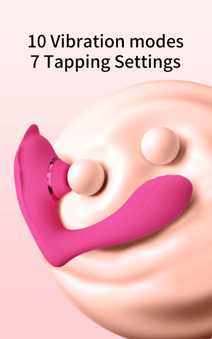 Clitoral Stimulator -10 Vibration Modes & 7 Tapping Settings | Waterproof Silicone Design