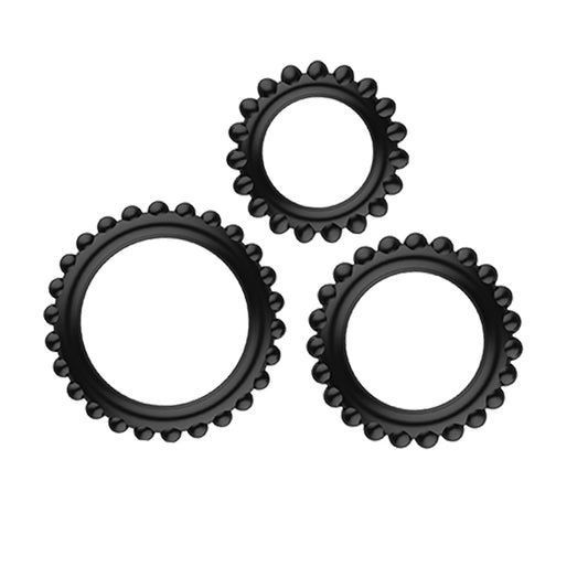 3-Piece Silicone Cock Ring Set | Longer-Lasting Erections & Enhanced Pleasure | Body-Safe Material
