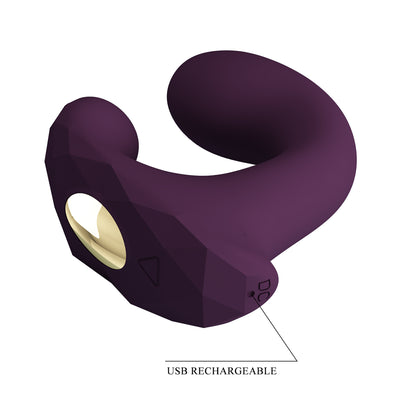 Dual-Motor C-Shaped Couple Vibrator – 12 Vibration Modes for G-Spot & Clitoral Stimulation | App-Controlled