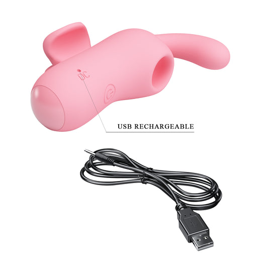 Dual-Stimulation Finger Vibrator | 10 Vibration + 10 Tapping Modes