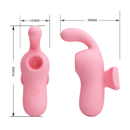 Dual-Stimulation Finger Vibrator | 10 Vibration + 10 Tapping Modes